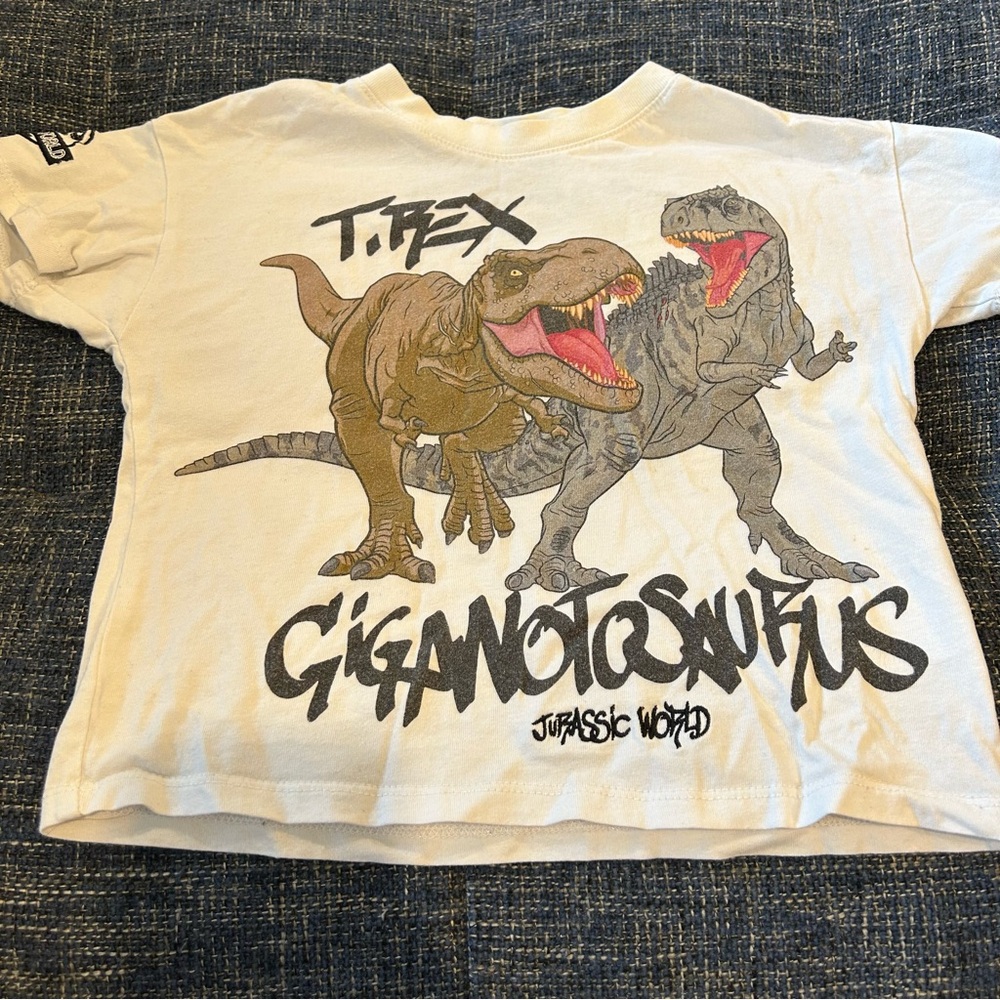 Cotton On Jurassic World Dinosaur Short Sleeve Tee Shirt White